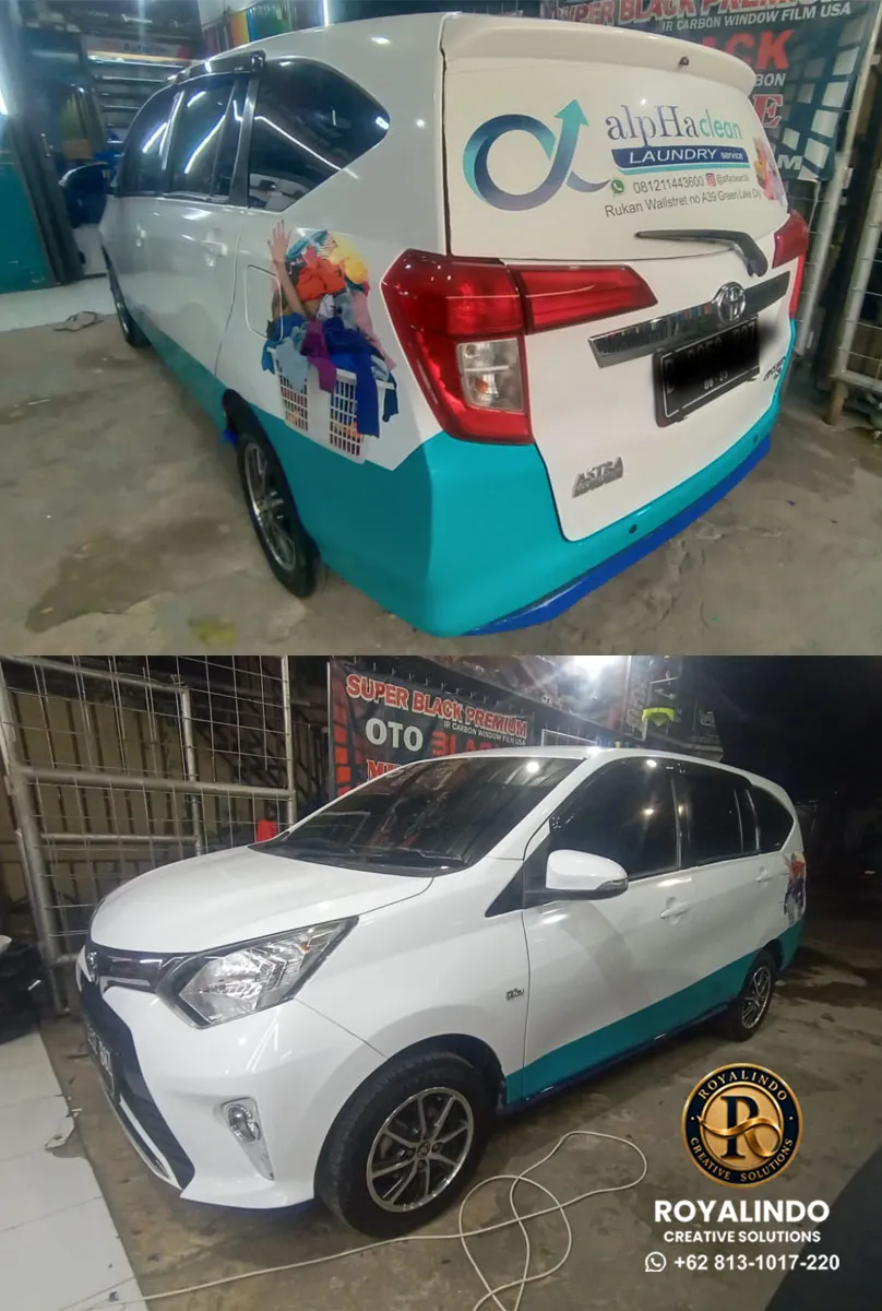 Cutting Sticker Mobil Alpha Clean Laundry RV-018