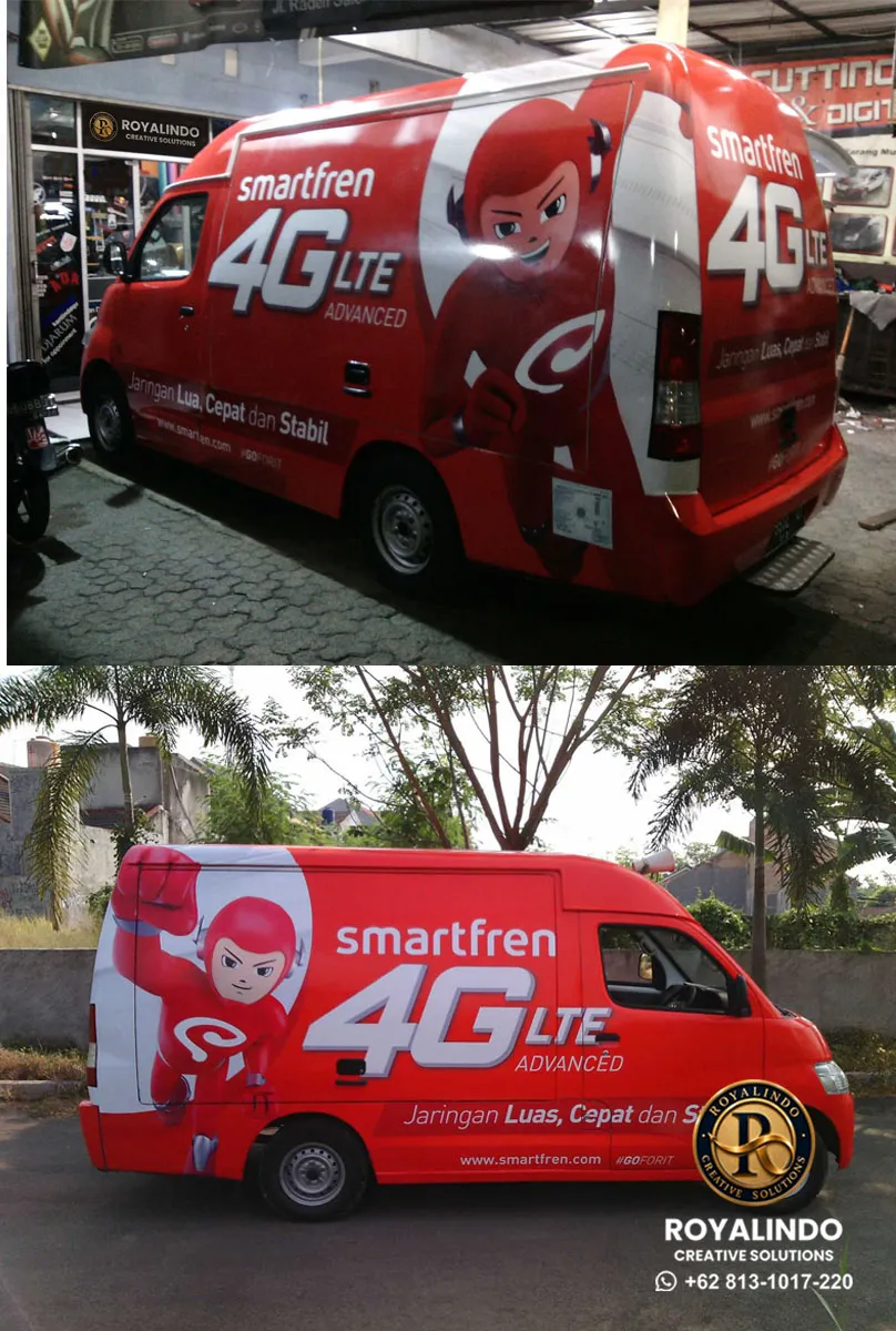 Cutting Sticker Mobil Custom Smartfren