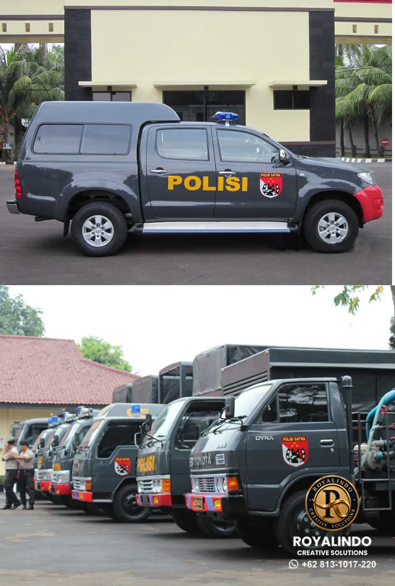 Cutting Sticker Mobil Polisi RV-024